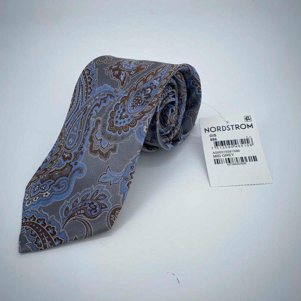 Eton Tie‎ Mens One Size Colorful Paisley Silk Classic Fit Necktie Italy Made NWT